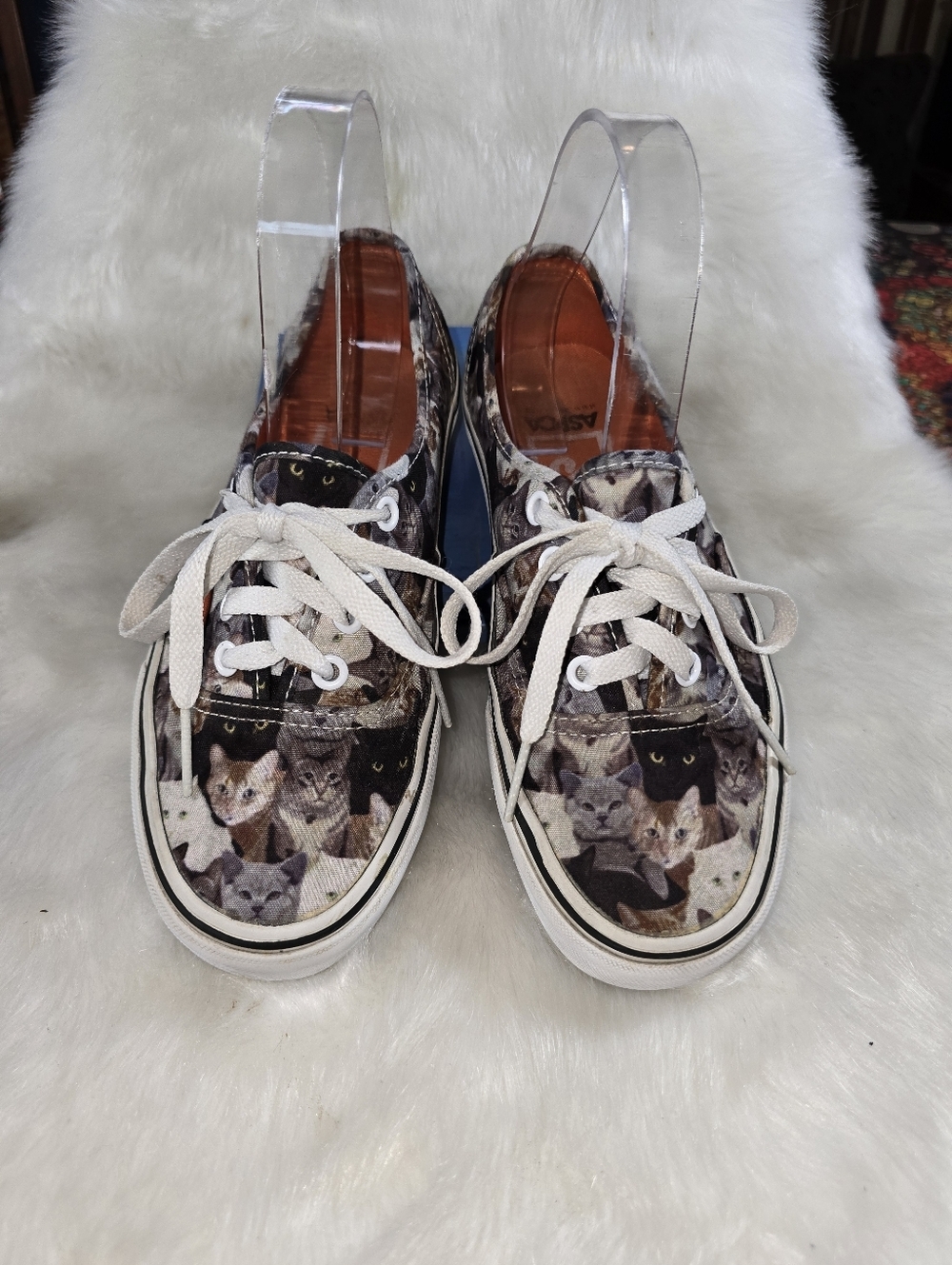 Van's Authentic ASPCA Ltd. Edition Cat Print Canvas Lace-Up Sneakers